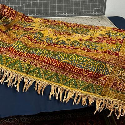 Indian (subcontinent) Coverlet Throw orPiano Scarf