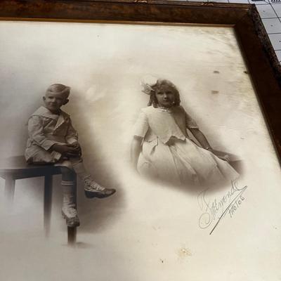 Cool Old Framed Photo of Children