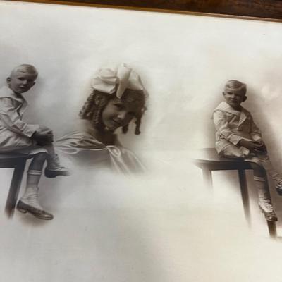 Cool Old Framed Photo of Children