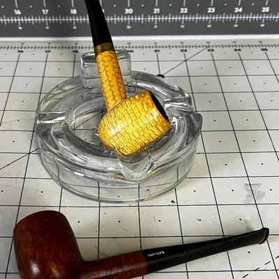 2 Pipes and a Pipe Ashtray 