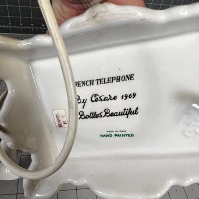 French Telephone by Cesare 1969 Ceramic Bottle Decanter 
