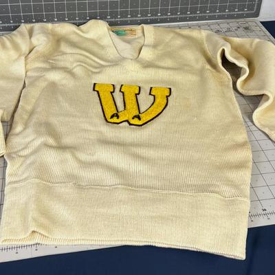 WAA Wool Sweater with a "W" on it 