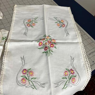 Embroidered Table Runners (4) 