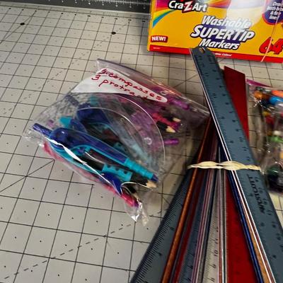 Markers, Protractors, Rulers - School Items