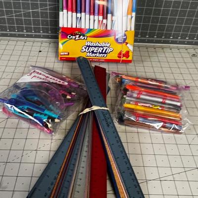 Markers, Protractors, Rulers - School Items