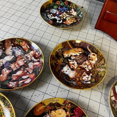 Calendar with 12 Months of Kitten Plates Plus the Wall Plaque Holder and 31 Days of Tiles. By Jergens Schultz 