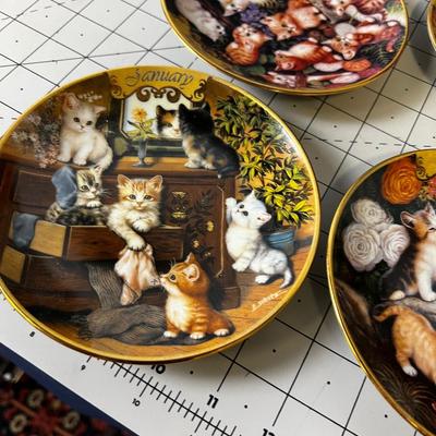 Calendar with 12 Months of Kitten Plates Plus the Wall Plaque Holder and 31 Days of Tiles. By Jergens Schultz 