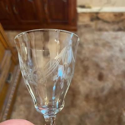 Giant Set of Crystal Stem Ware Service for 12