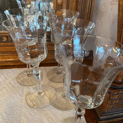 Giant Set of Crystal Stem Ware Service for 12