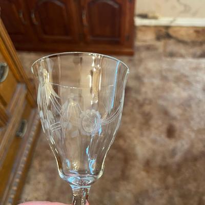 Giant Set of Crystal Stem Ware Service for 12