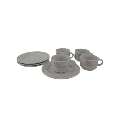 Bauscher Weiden Set of Stacking Espresso, Teacups and Saucers