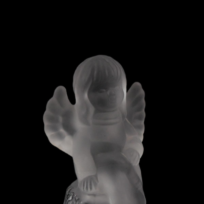 Frosted Crystal Angel Bell