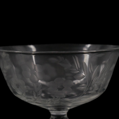 Vintage Crystal Etched Glasses