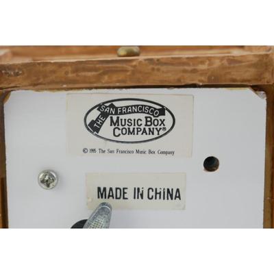 Vintage Doll and Sewing Machine Musical Figurine