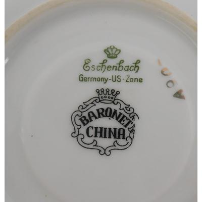 Vintage Black and Gold Eschenbach Demitasse Cup and Saucer