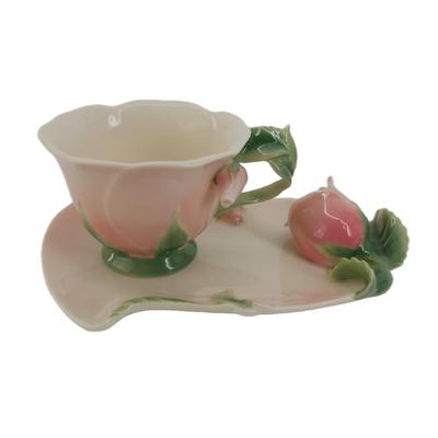 Rose and Petals Teacup and Saucer