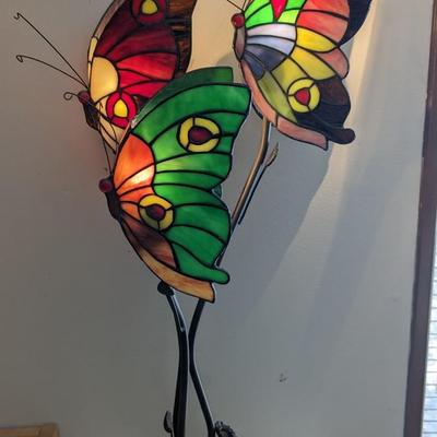 Stained Glass Butterfly Lamp