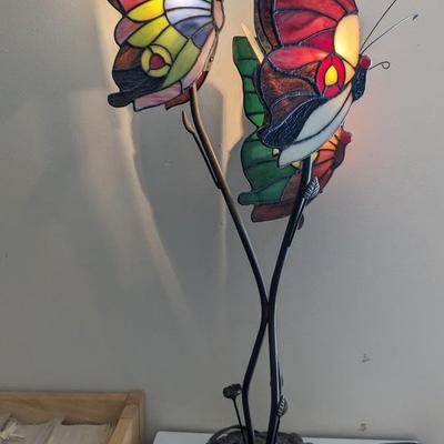 Stained Glass Butterfly Lamp