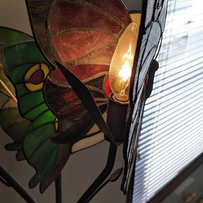 Stained Glass Butterfly Lamp