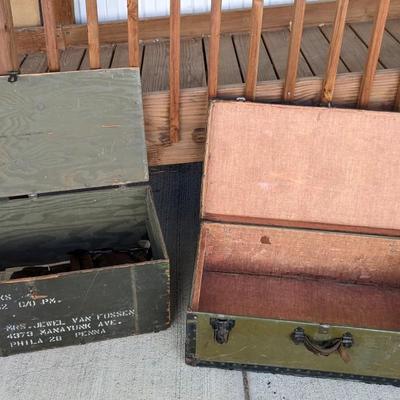 Military Shipping Trunks