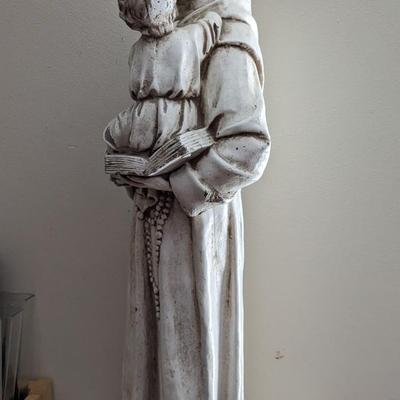 Concrete St. Anthony Statue