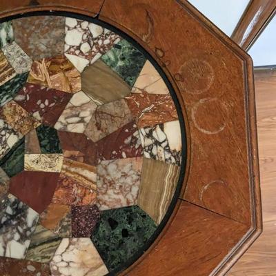 Antique Wood & Stone Table