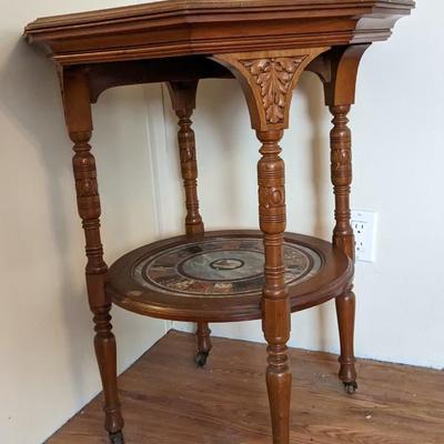 Antique Wood & Stone Table