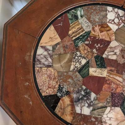 Antique Wood & Stone Table