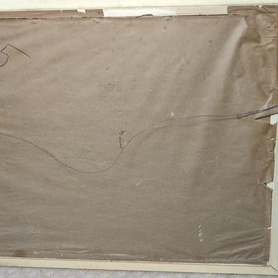 M Devoe Style Egret/Heron Mid Century Painting