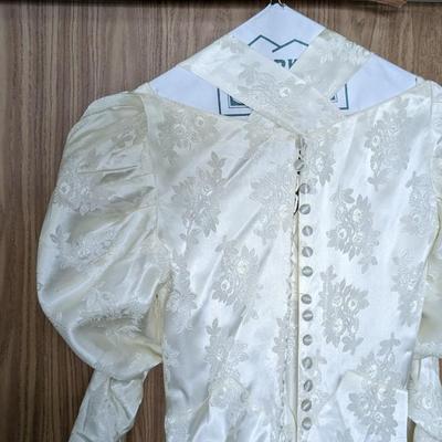 Victorian Style Satin Wedding Gown 