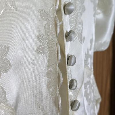 Victorian Style Satin Wedding Gown 