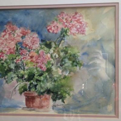 Framed Floral & Landscape Watercolor Assortment