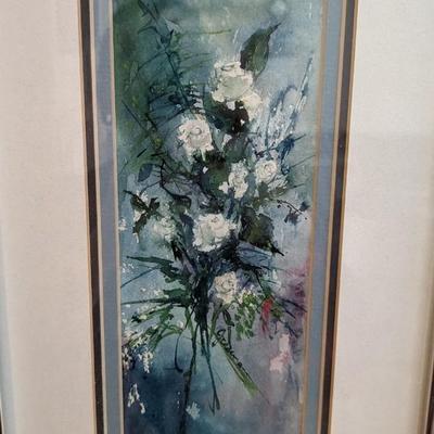 Framed Floral & Landscape Watercolor Assortment