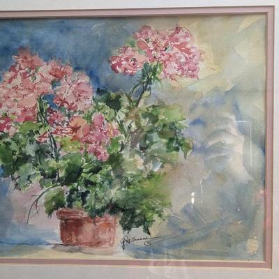 Framed Floral & Landscape Watercolor Assortment