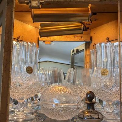 Lighted Curio, Crystal, Cut Glass, and More! 