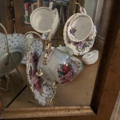 Lighted Curio, Crystal, Cut Glass, and More! 