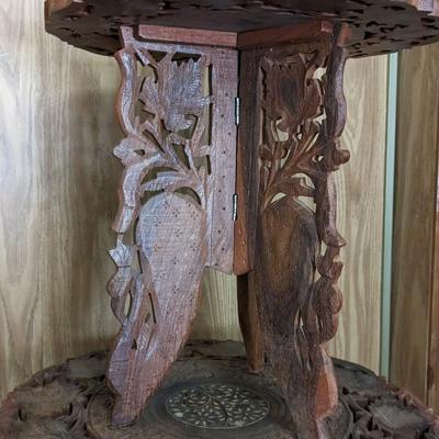 Hand Carved Butterfly Leg Wood Tables