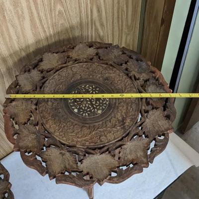 Hand Carved Butterfly Leg Wood Tables