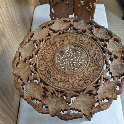 Hand Carved Butterfly Leg Wood Tables