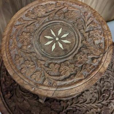 Hand Carved Butterfly Leg Wood Tables