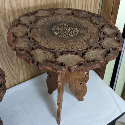 Hand Carved Butterfly Leg Wood Tables