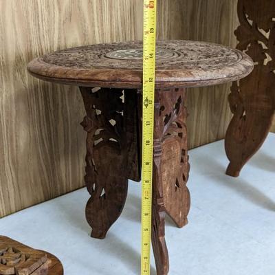 Hand Carved Butterfly Leg Wood Tables