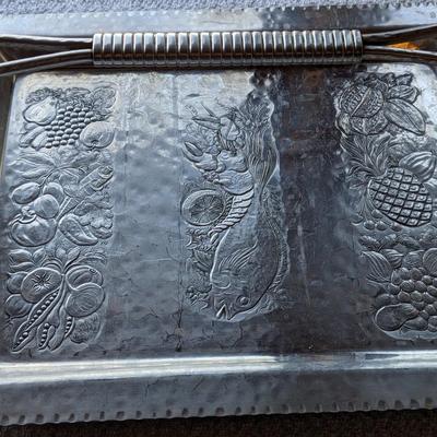 Beautiful Keystoneware Hammered Aluminum 622 Relish Tray