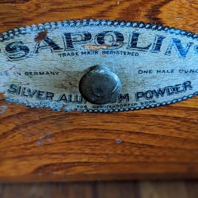 Antique Sapolin Paints Wood Cabinet Advertising Display