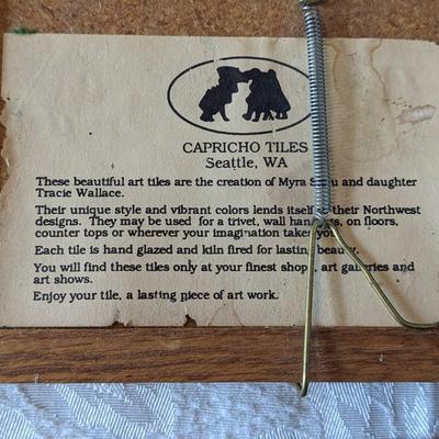 Vintage Capricho Art Tile by Myra Skau