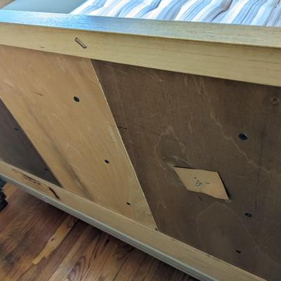 Vintage Wood Full Bed Frame and Mattresses