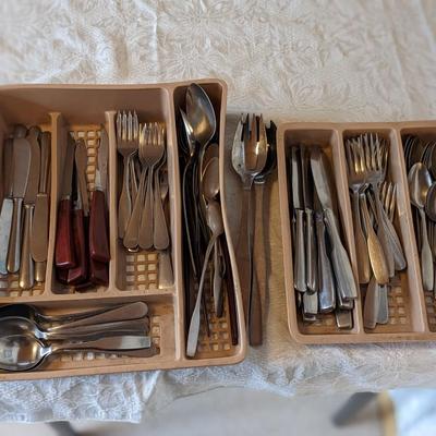 Collection of Daily Flatware, Bakelite Steak Knives