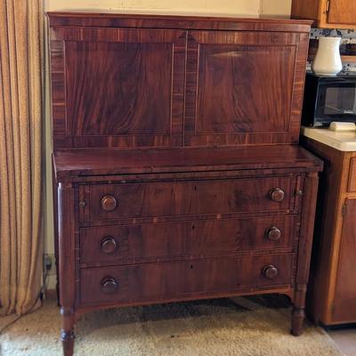 Gorgeous Mahogany Secretary Cabinet, Arthur Fuller Family