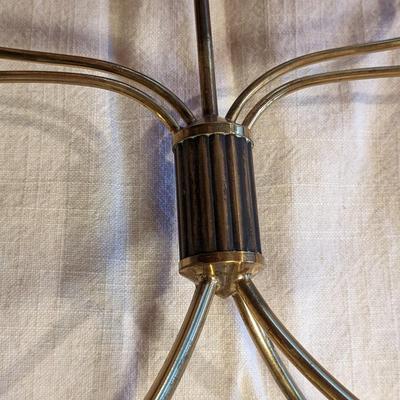 Very Cool MCM Brass/wood Candlestick Holder