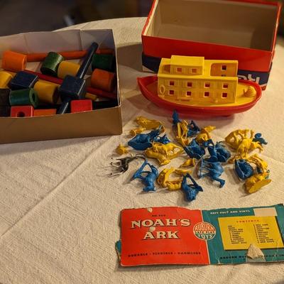 Vintage Auburn Toys Noah's Ark and Playskool Blocks and Sticks